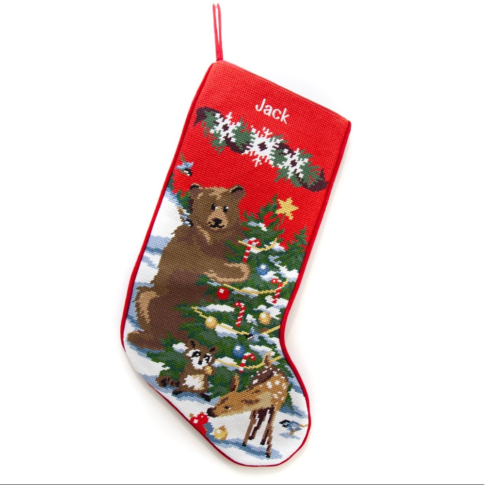 L.L. Bean Christmas Needlepoint Stocking